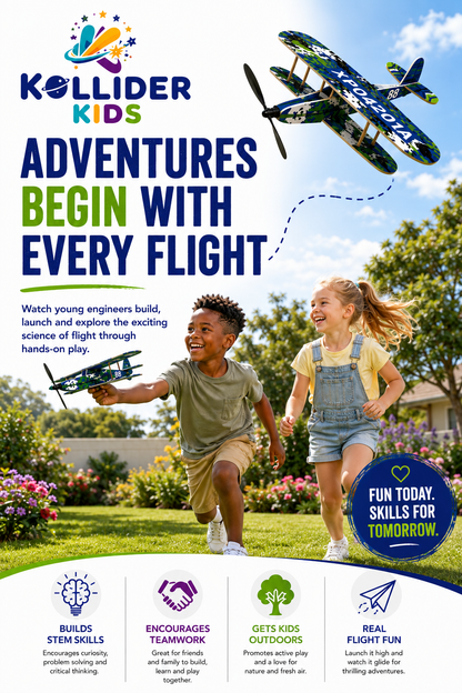 Kollider Kids AeroMind™ – Advanced STEM Aircraft Building Set