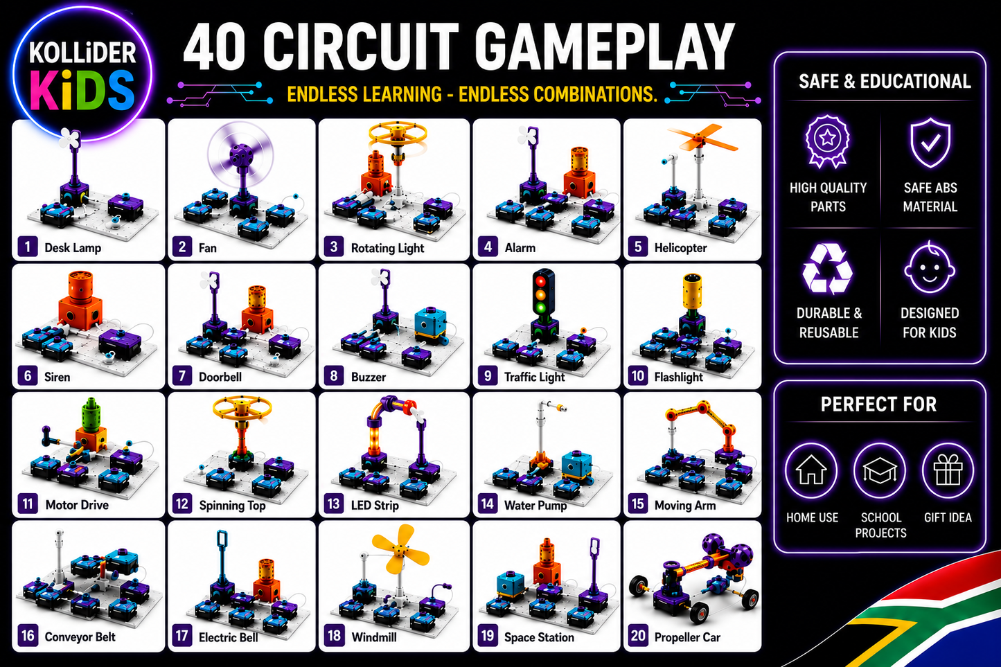 Kollider Kids™ — Watts Up! The Circuit Building Kit for Little Electricians